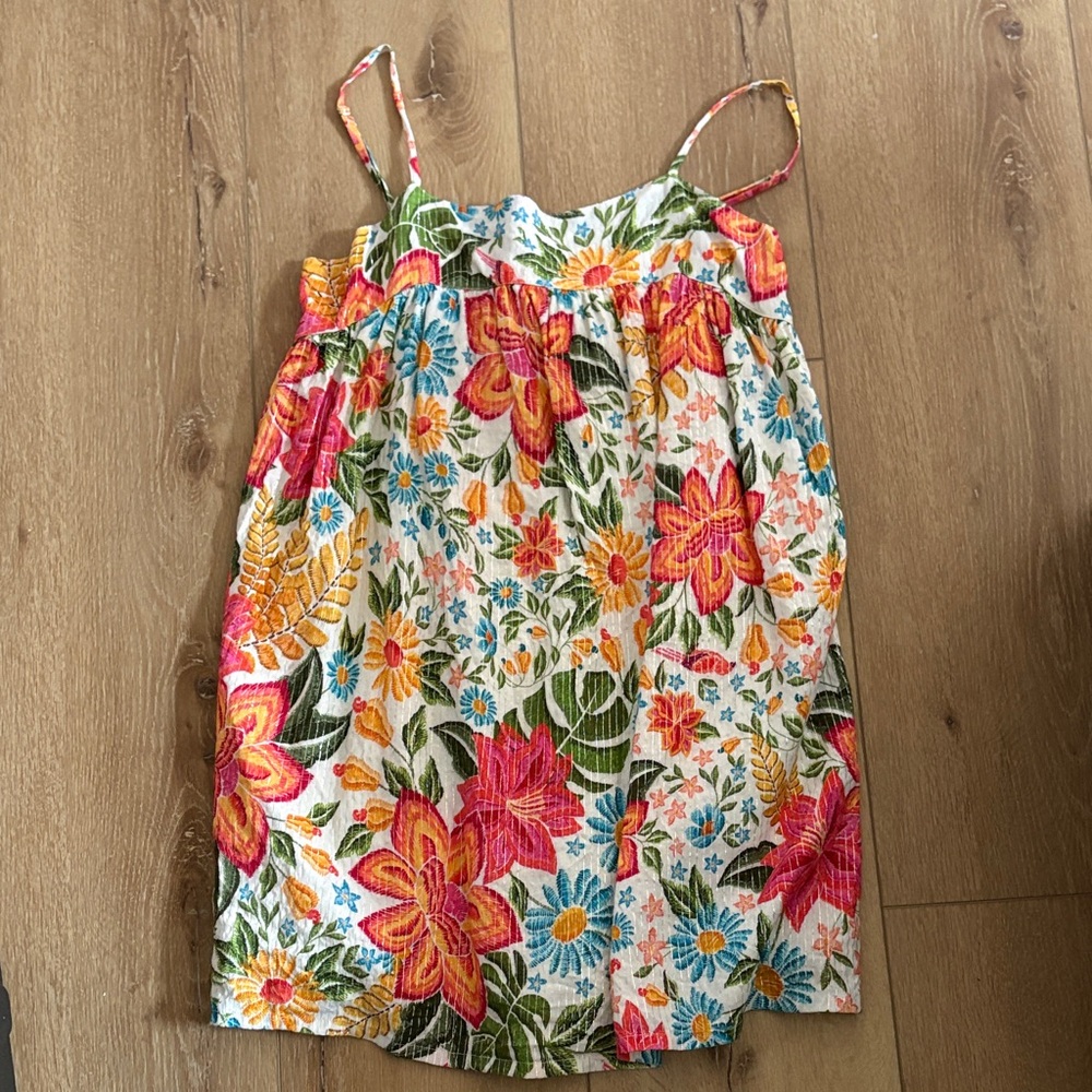 Floral dress with Pink and Yellow Flowers